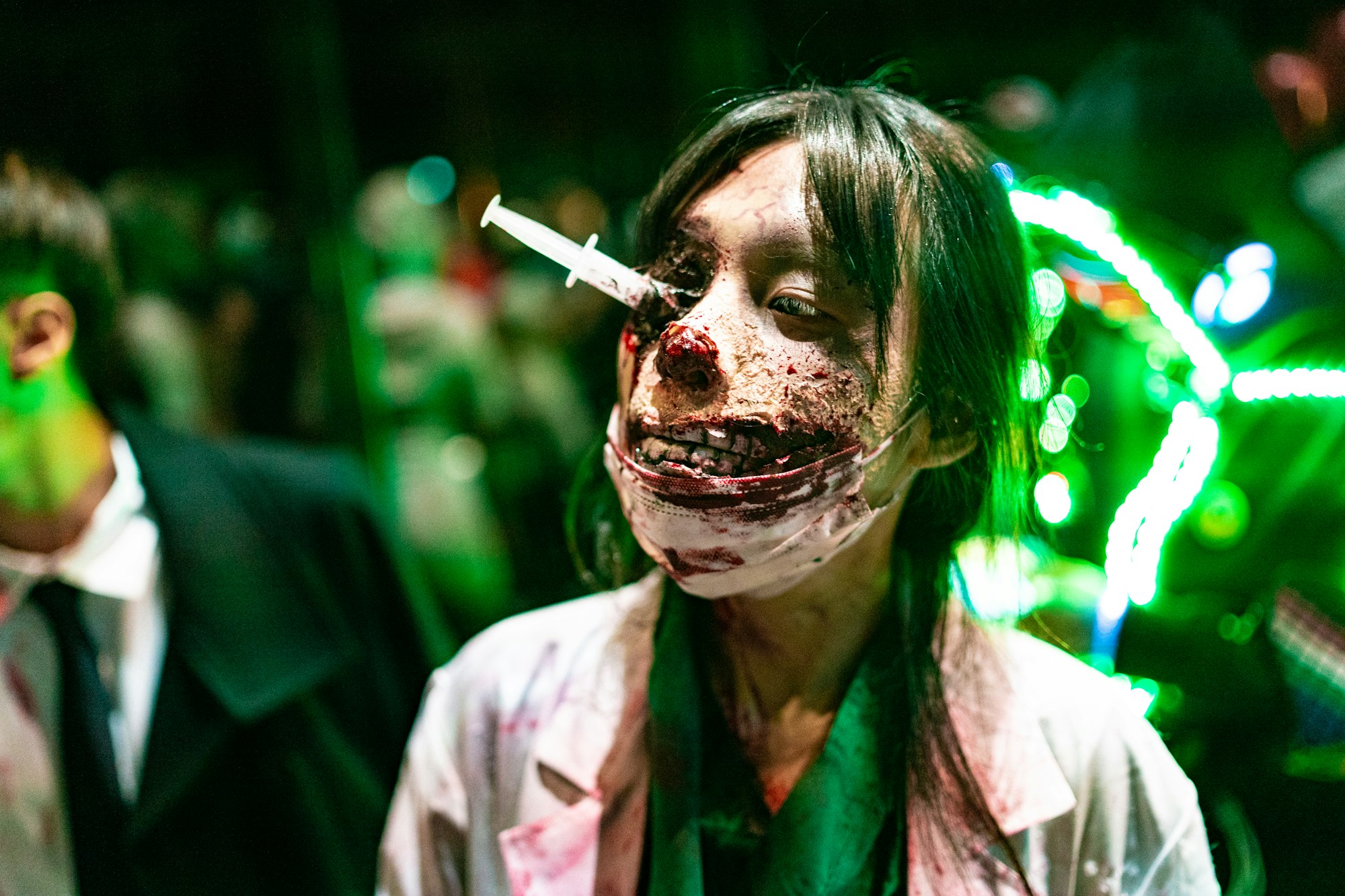Halloween customers Seoul street 